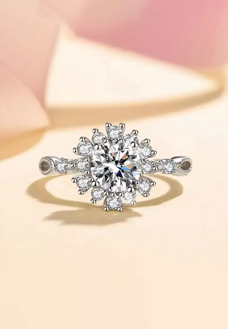 Cincin Wanita Original Berlian Adjustable Size Perhiasan Tunangan Cincin Cewel Fashion Korea Rings