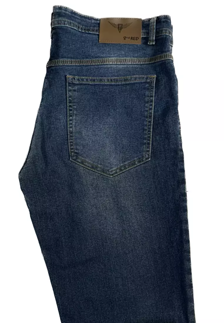 Jeans Slim Fit Big Size Melar Abu Tua Kebiruan 133259BIG