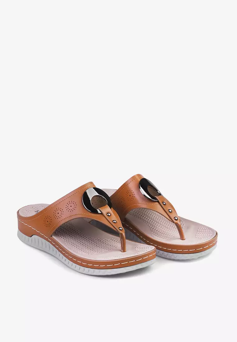 Sandal Capit Platform Wanita PU Premium Ringan L.Imelda 01