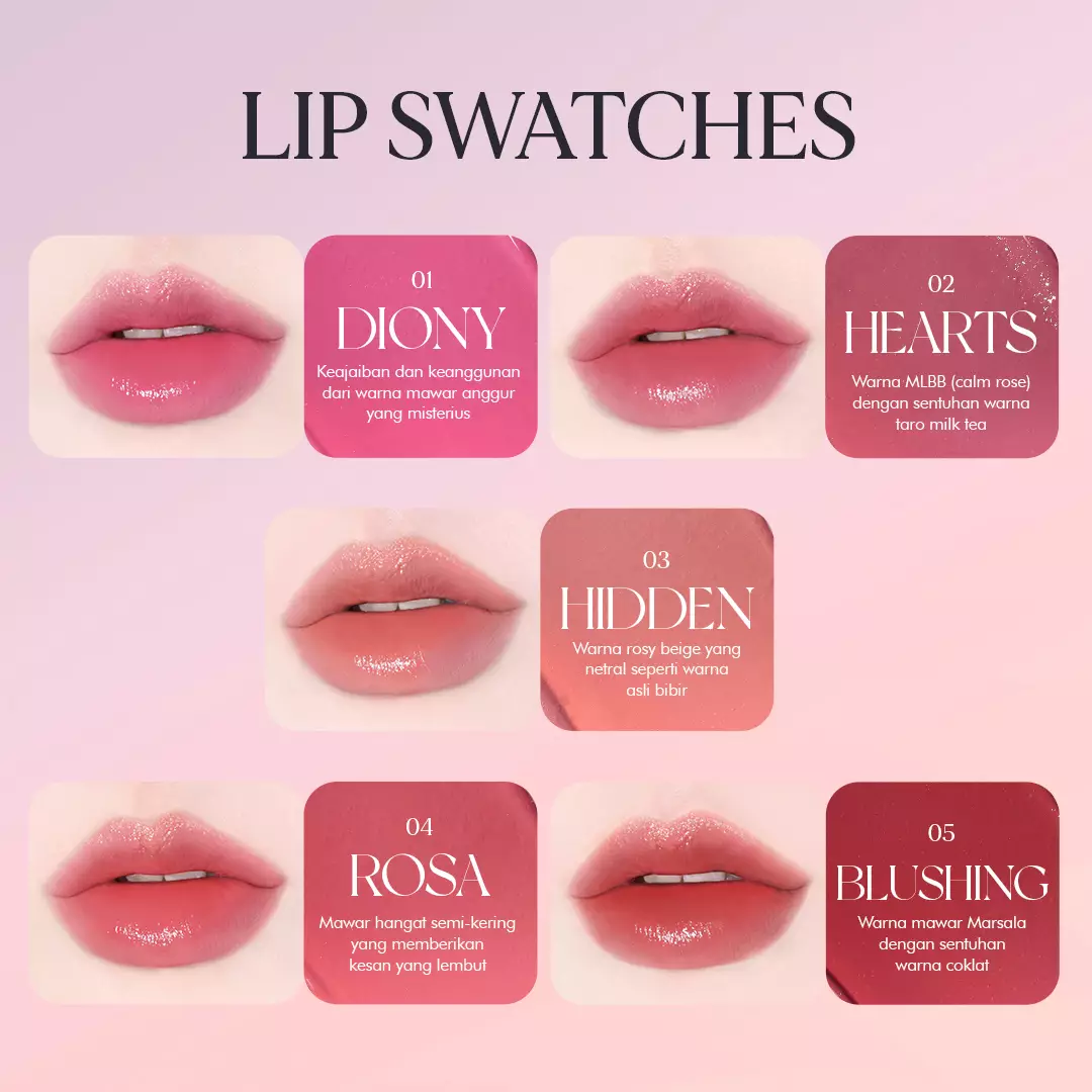 Holika Holika Bondew Lip Sheer (Tarose Collection) 01 Diony | Melting Lip Shine