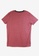 Freego red Cotton Mock Twist T-Shirt With Flat And Flocking Print AE7CCAA9A38121GS_2