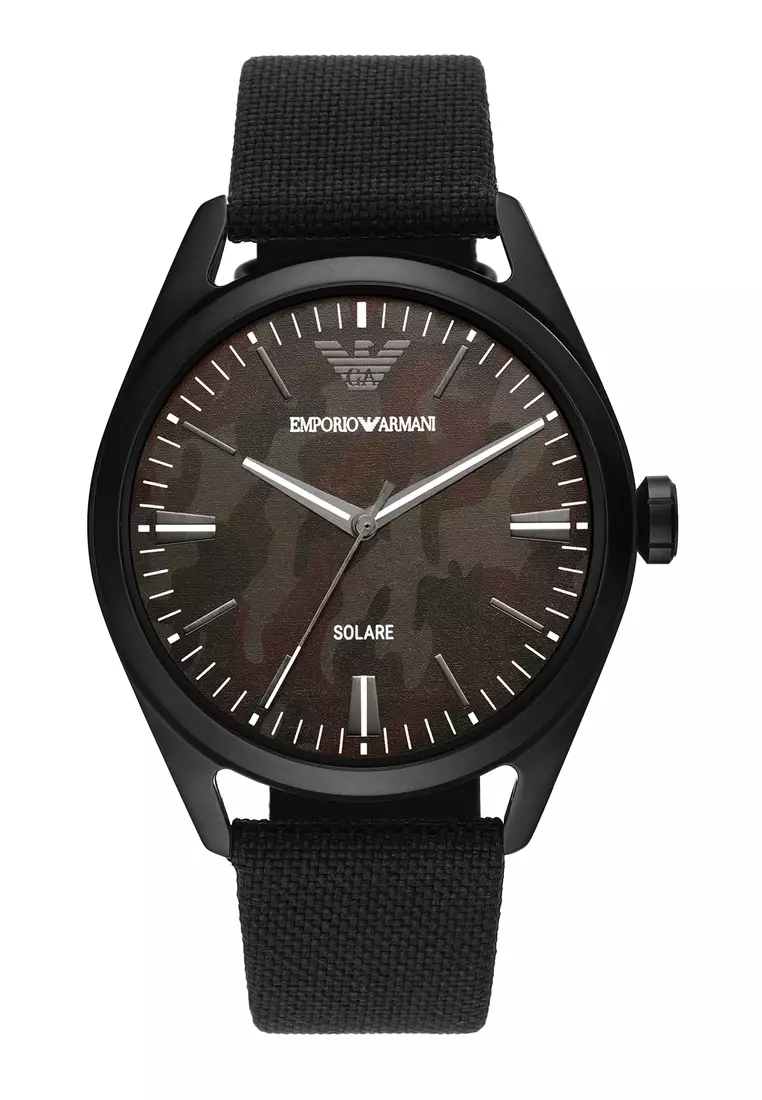 Armani black deals mesh watch