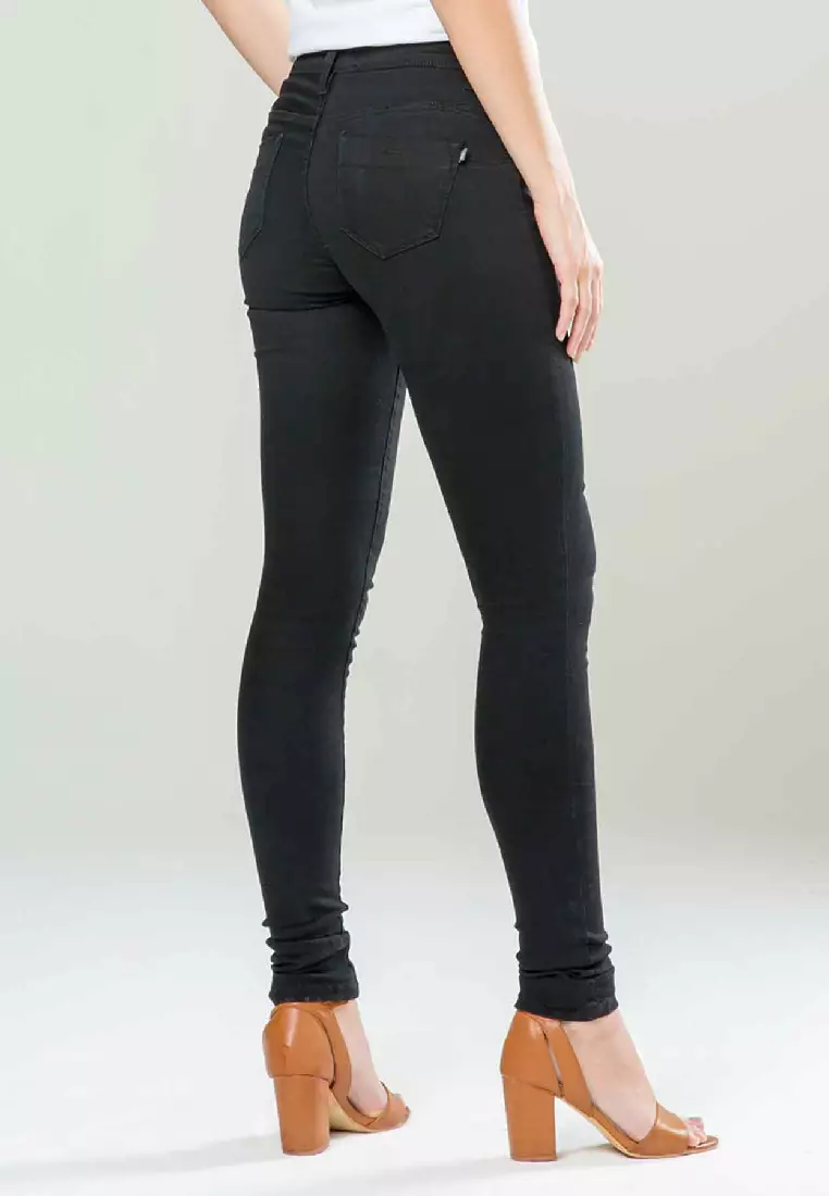Winter Black Jeans Push Up Ultra Slim