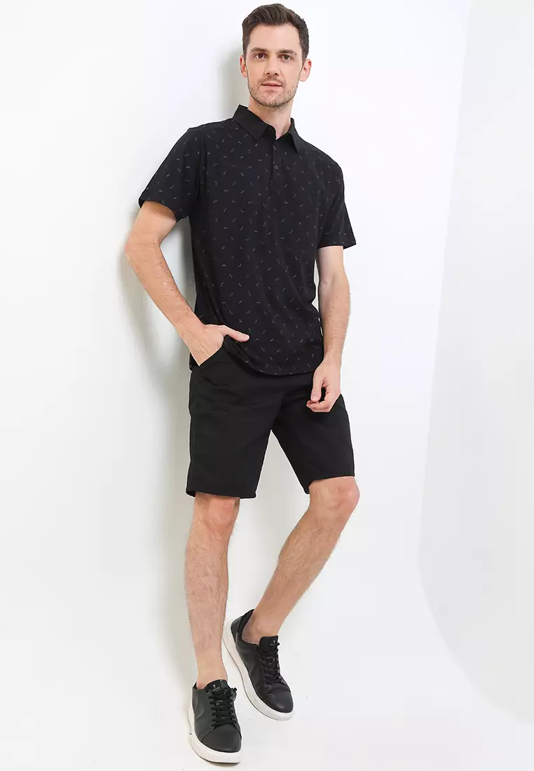 Fonts Regular Fit Polo Shirt
