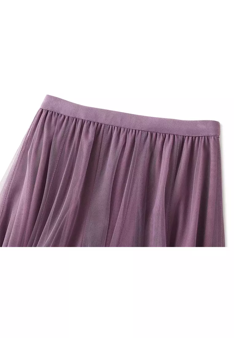 High Waist Slim Mesh Maxi Skirt AF8859