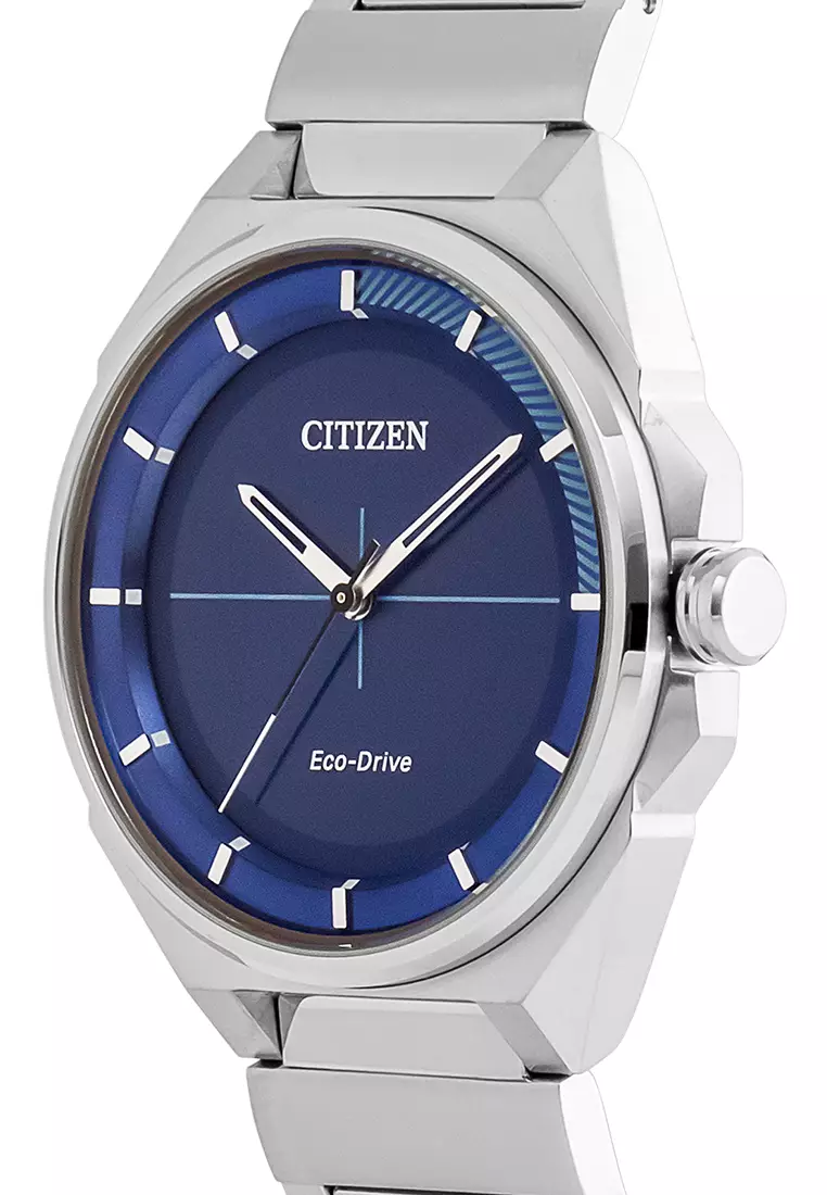Buy Citizen Men's Regular Stainless Steel Bracelet and Blue Dial Eco ...
