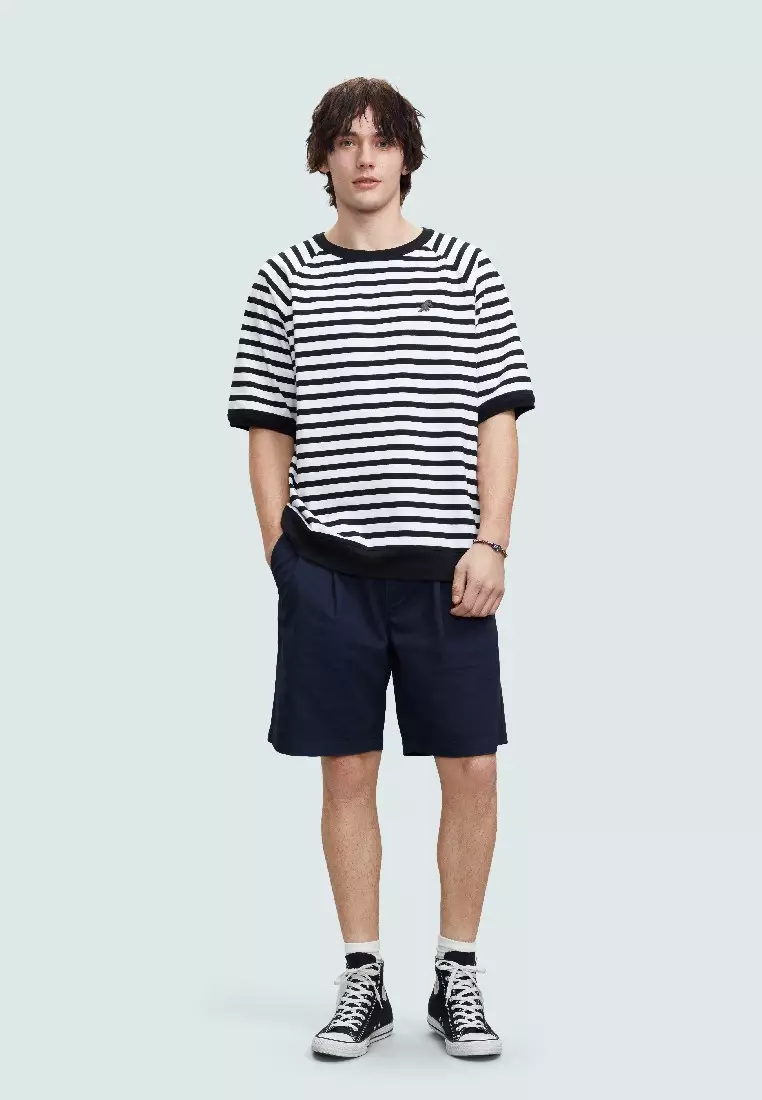 Men's Dark Blue Cotton Chino Shorts