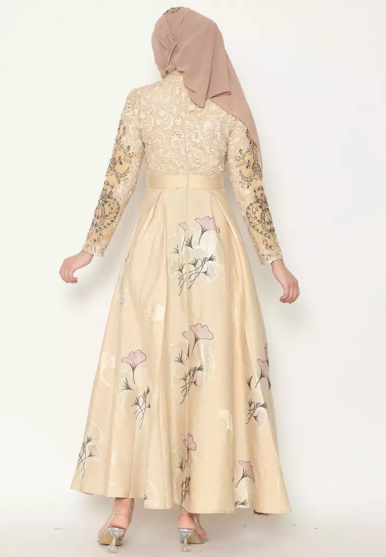 Bibiq Gamis Brokat Satin JACQUARD