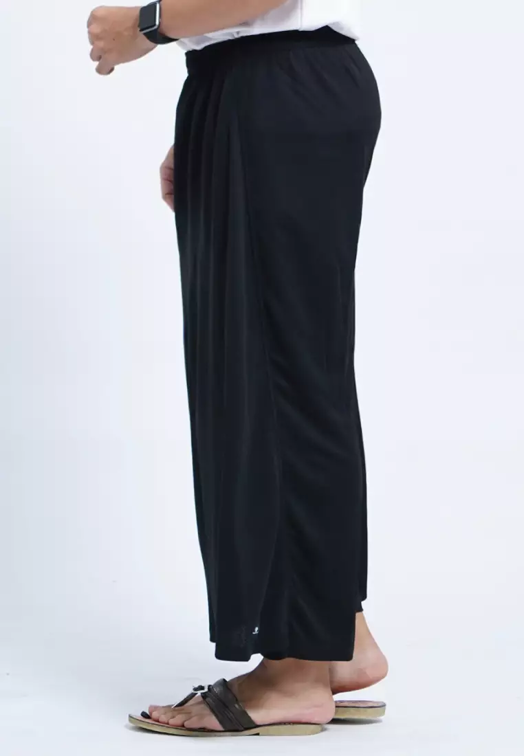 Tiento Sarung Celana 2in1 Saku Dry Fit Hitam Ramadhan