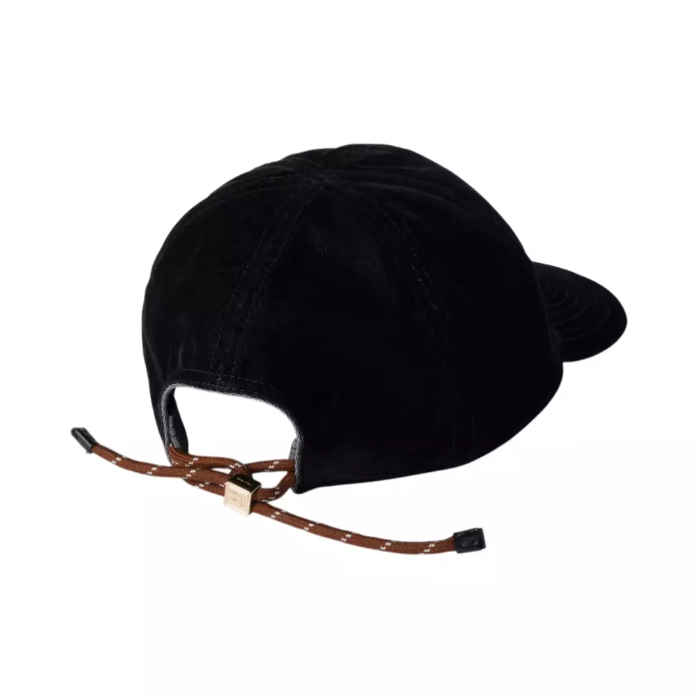 Velvet Baseball Cap Black/Tobacco