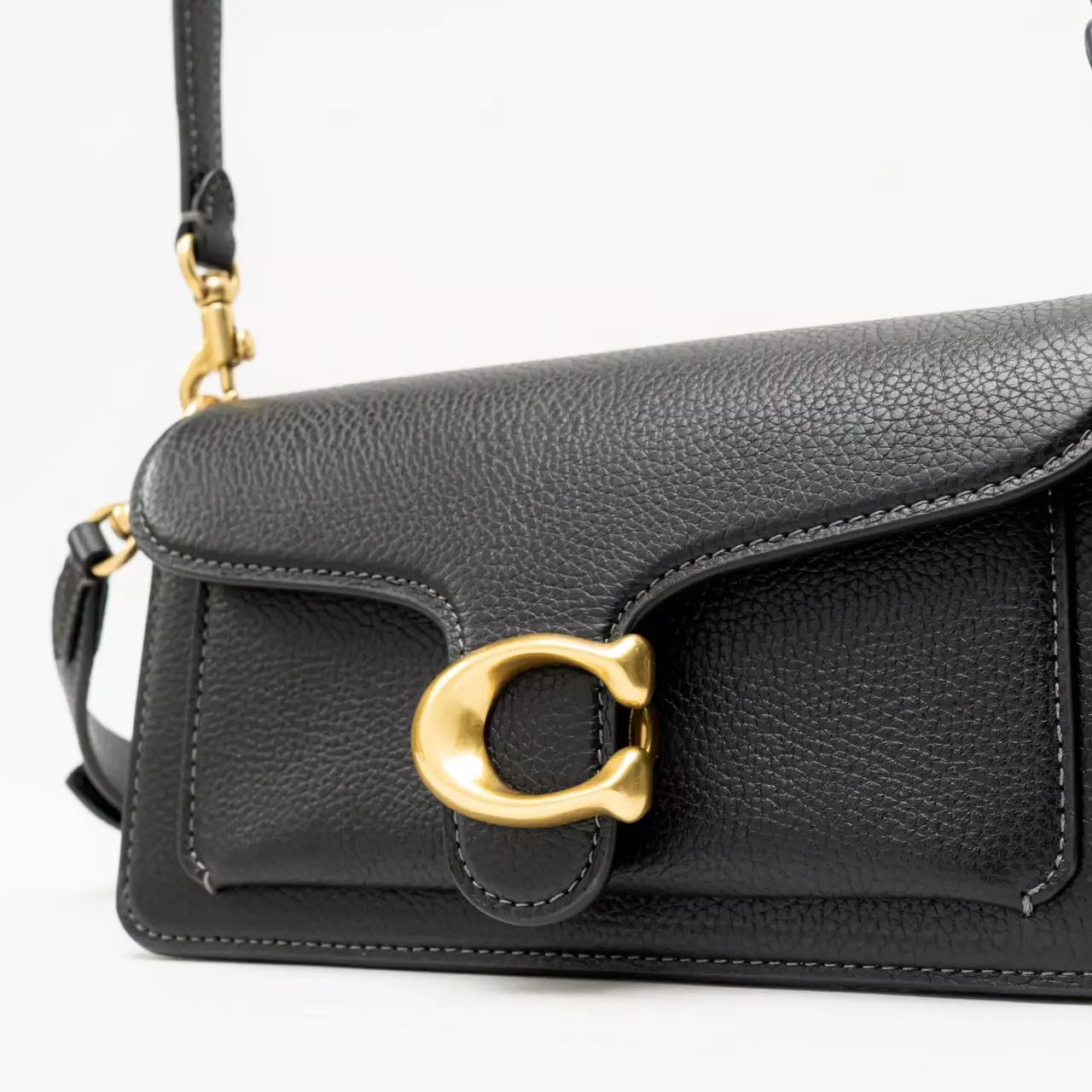 Tabby 20 Polished Leather Shoulder Bag Black Ghw