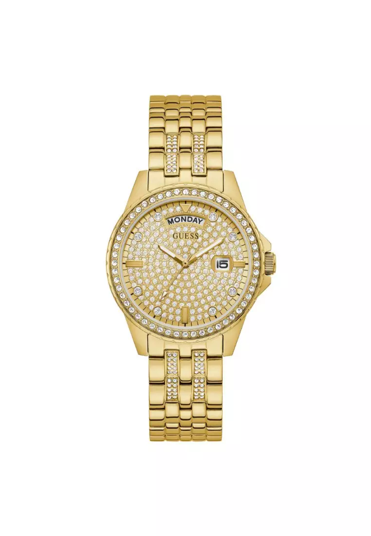 Gold guess watch ladies online