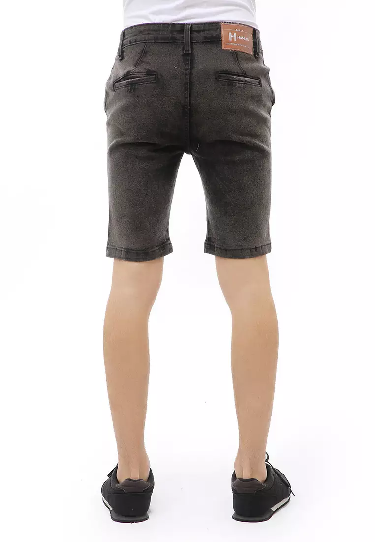 Rishham Short Pants Ripped Jeans Celana Pendek Pria Material Denim ORIGINAL