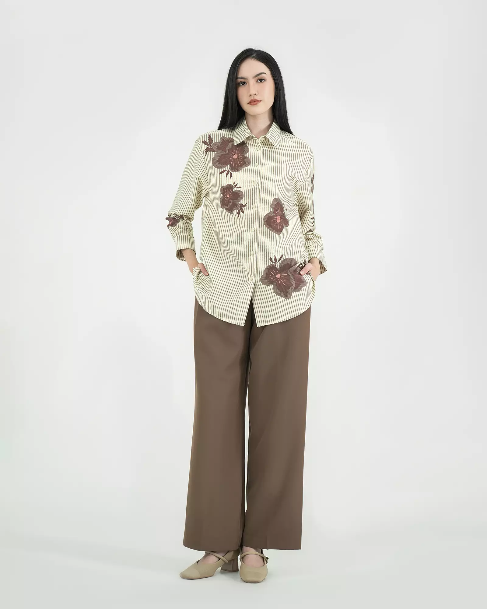 Geulis.id BOYANE SHIRT - Mocca