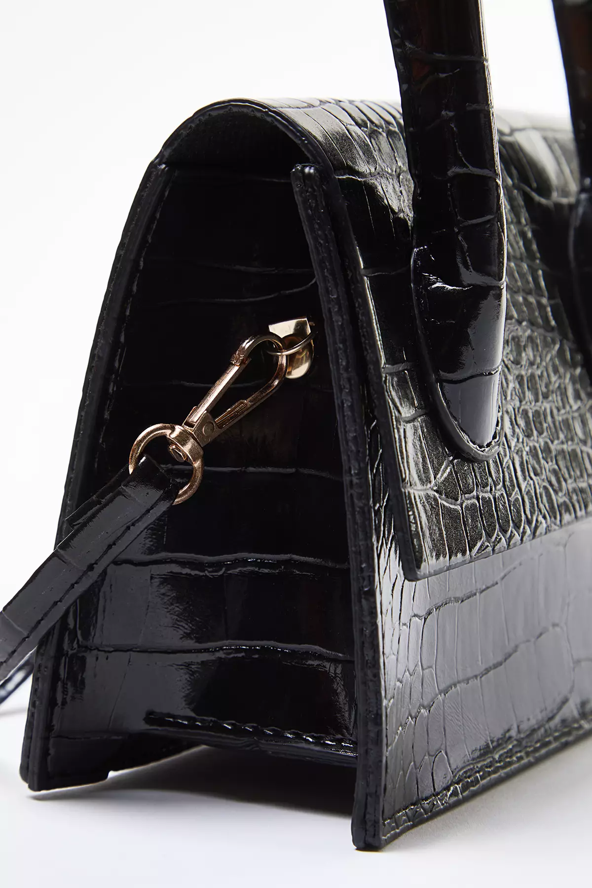 Black Textured Cross Strap Women's Mini City Bag Twoaw25Oc00000