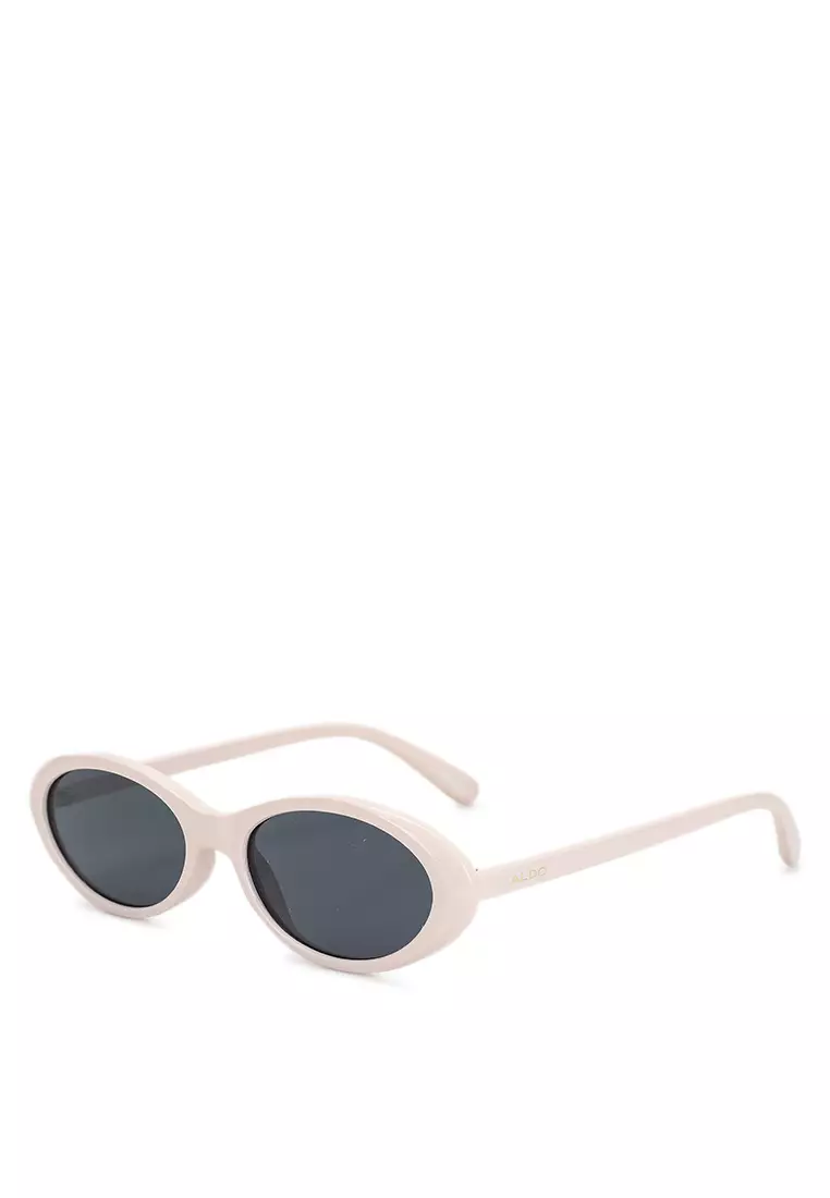 Oval sunglasses sale white