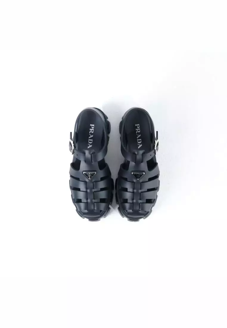 Sepatu PRADA FOAM RUBBER BLACK SNEAKER 100% ORIGINAL