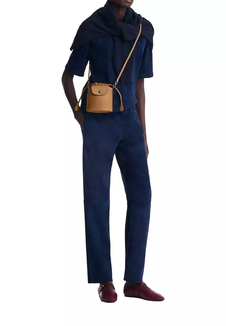 Le Pliage Extra XS Leather Bucket Bag Tabac 10317987