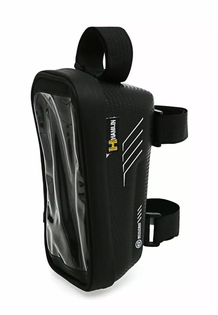 Qian Tas Sepeda Smartphone Case Handlebar Bicycle Bag Waterproof 1L Material EVA ORIGINAL - Black