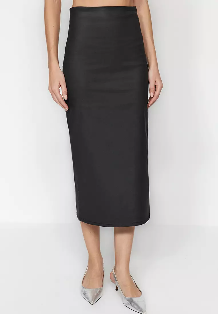 Elastic waist hotsell work skirt