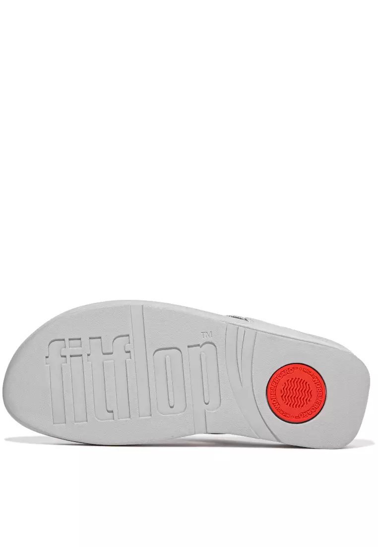 FitFlop LULU Women's Glitz Toe-Post Sandals - Silver (ET8-011)