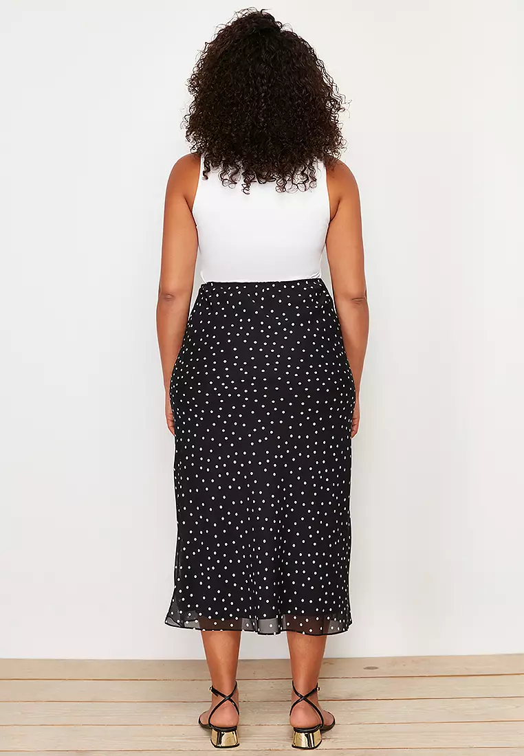 Plus Size Polka Dot Skirt