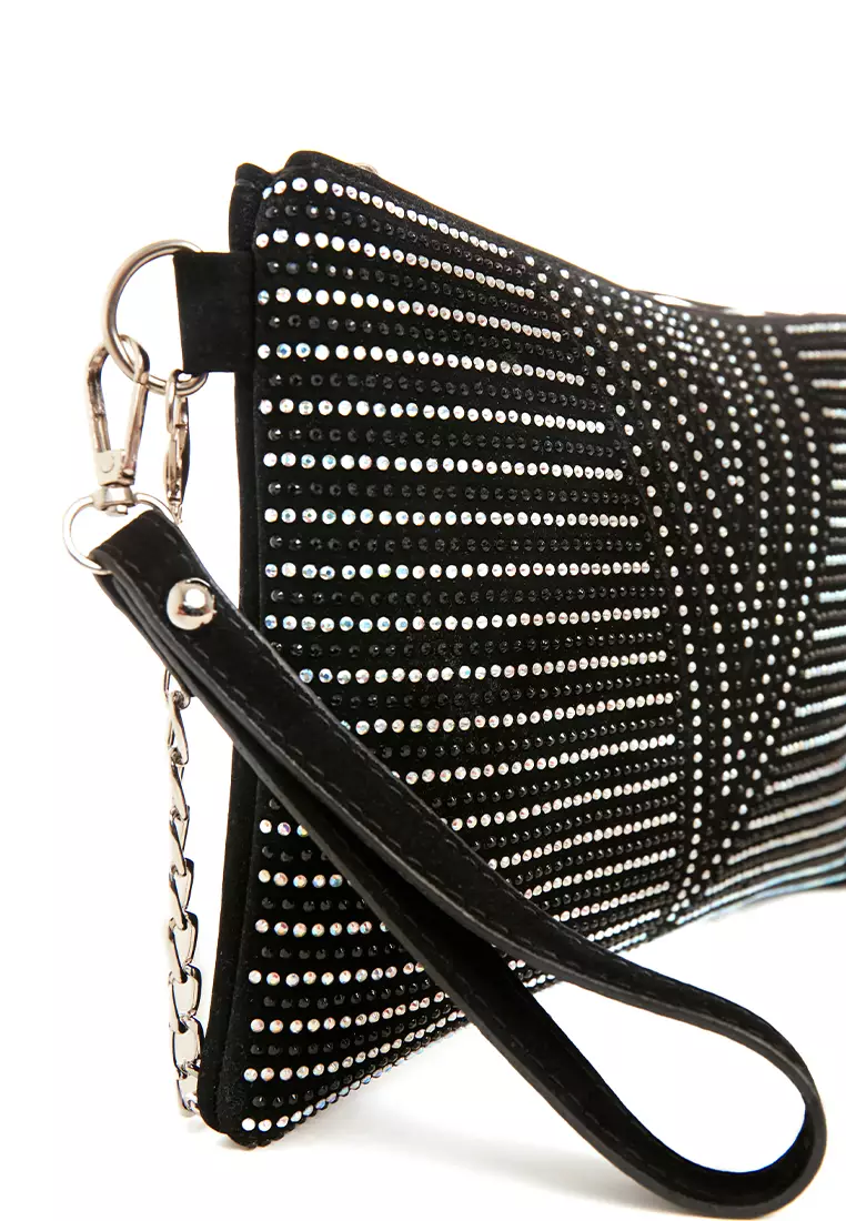 Black and silver shop cross body bag