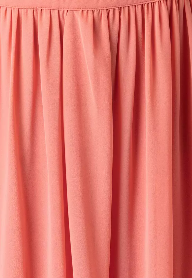 Pink Tiered Lehenga Skirt