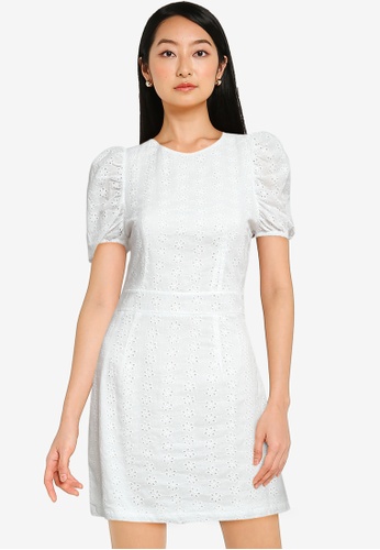 Eyelet sleeve dress clearance
