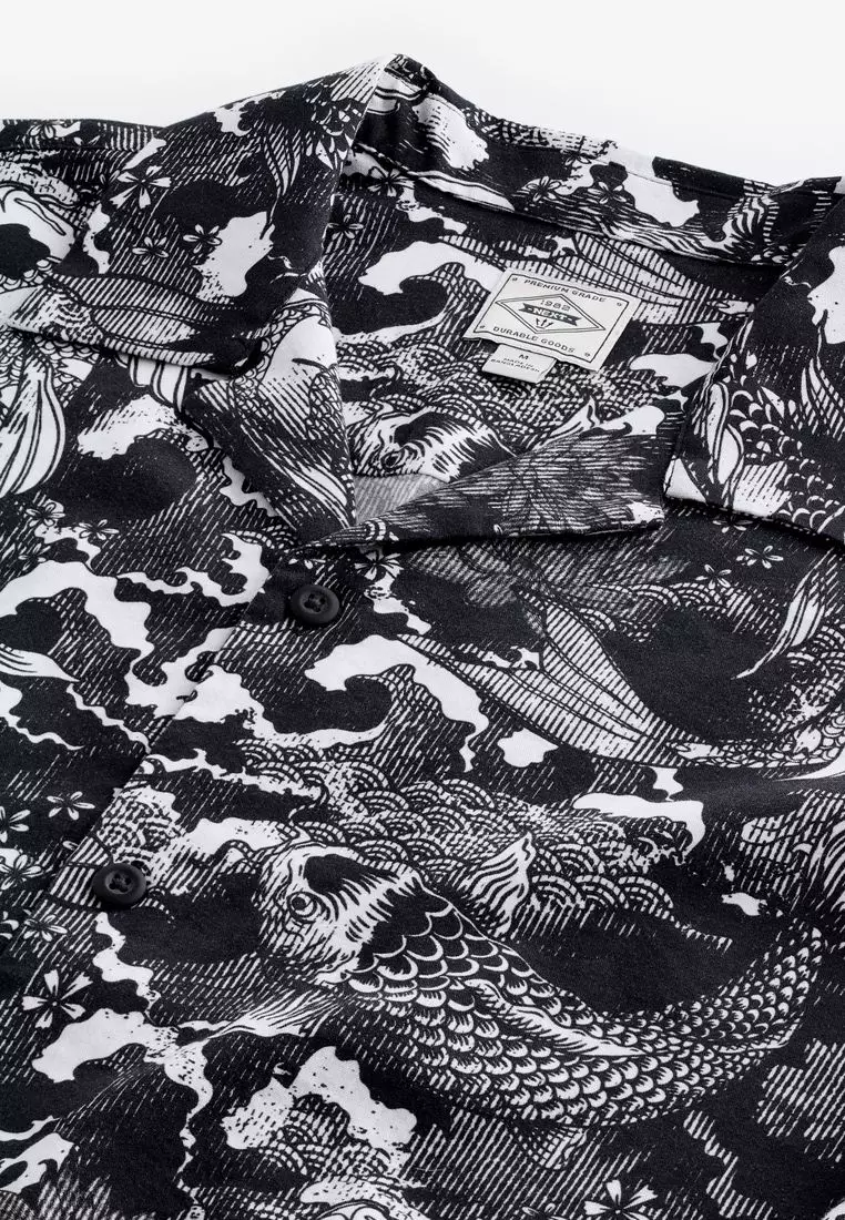 ★2022SS新作★LMC★CUBAN TERRY SHORT SLV SHIRT NEXT Printed Short Sleeve Shirt With Cuban Collar 2025 | Buy