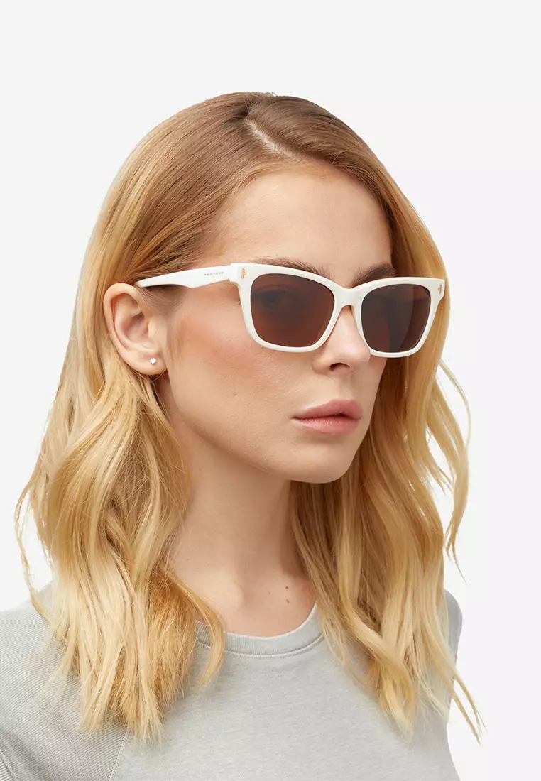 HAWKERS POLARIZED COTTON Brown MAZE Sunglasses for Men and Women, Unisex. UV400 Protection. Official Product designed in Spain