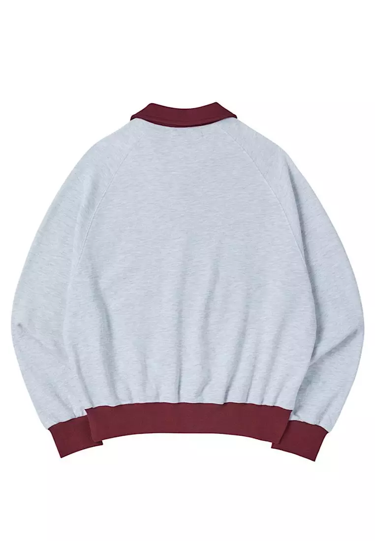 Coloring Collared Sweatshirt Heather Gray