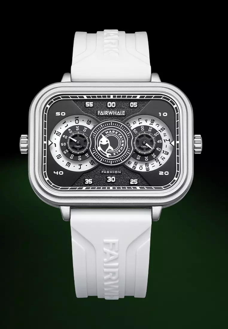 Unisex Alloy Quartz Watch, 45mm, Rubber Strap