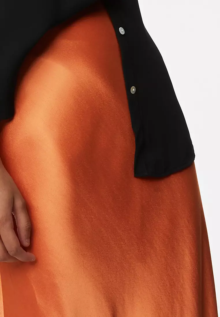 Satin Midaxi Slip Skirt