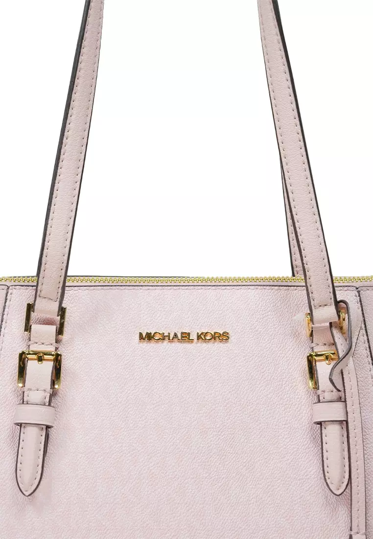 Michael Kors Charlotte Large Top Zip Tote (Light Powder Blush) …