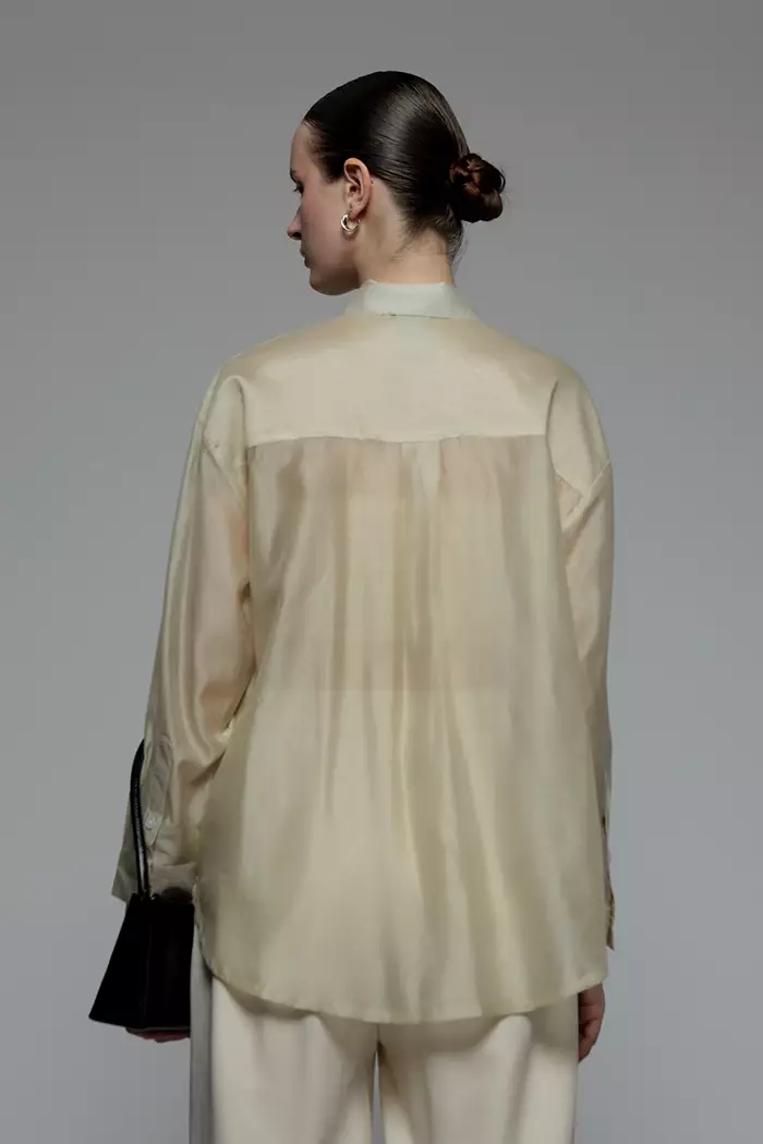 COTTONINK Studio - Atasan Kemeja Wanita Beige Sero #StudioEssentials