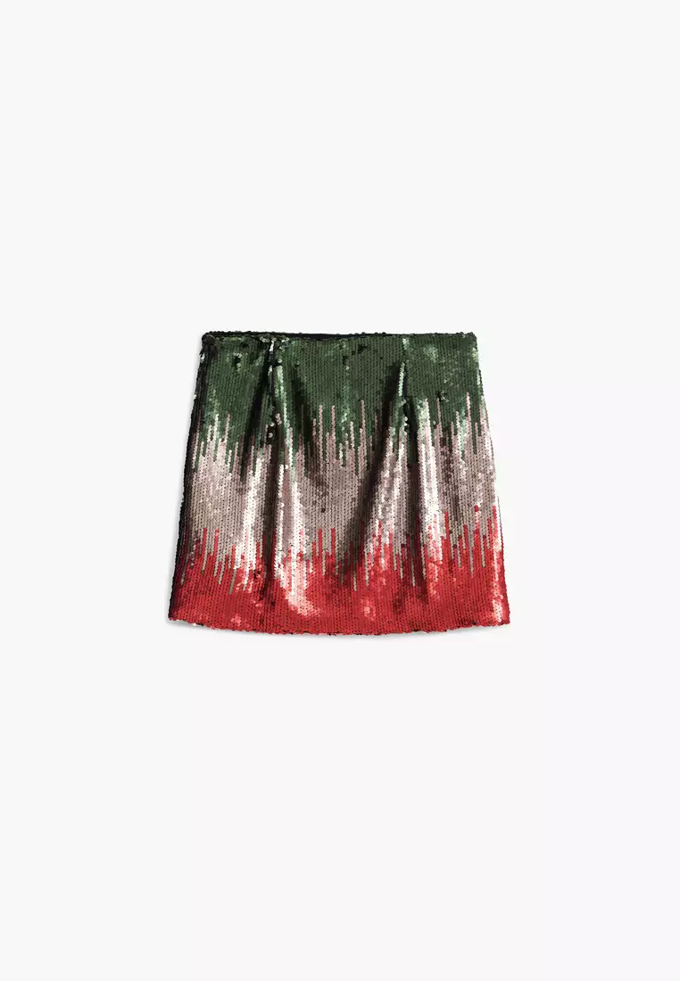 Desigual Woman Glitter mini skirt