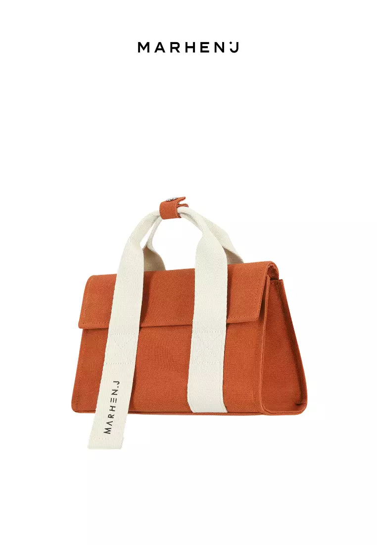 ROY NANO Canvas Crossbody Bag Brick Orange