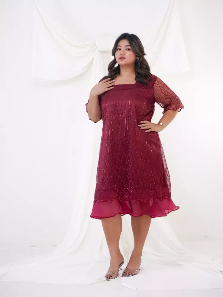 xtramiles Ladies dress aurora dress maroon