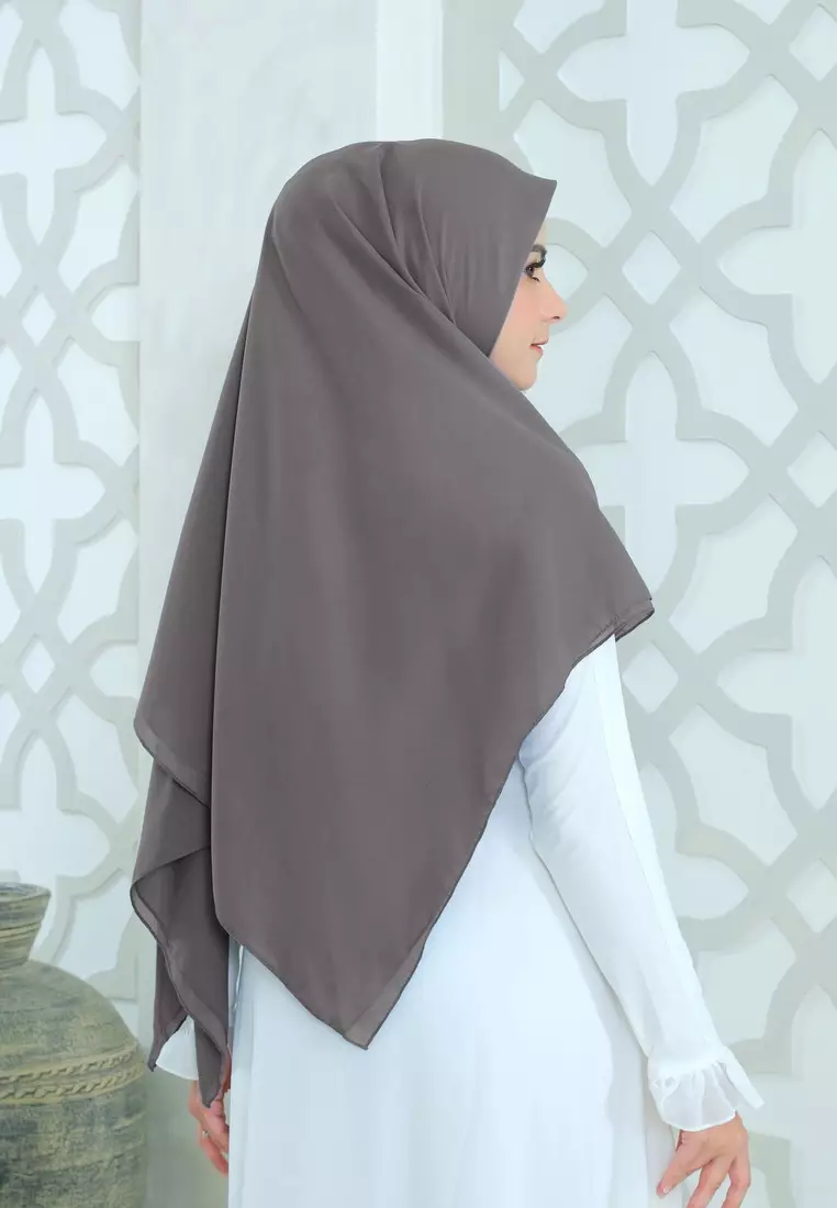 Cotton Bee - Danira Instan Syari | Hijab Segiempat | Square Syari - Flagstone Grey