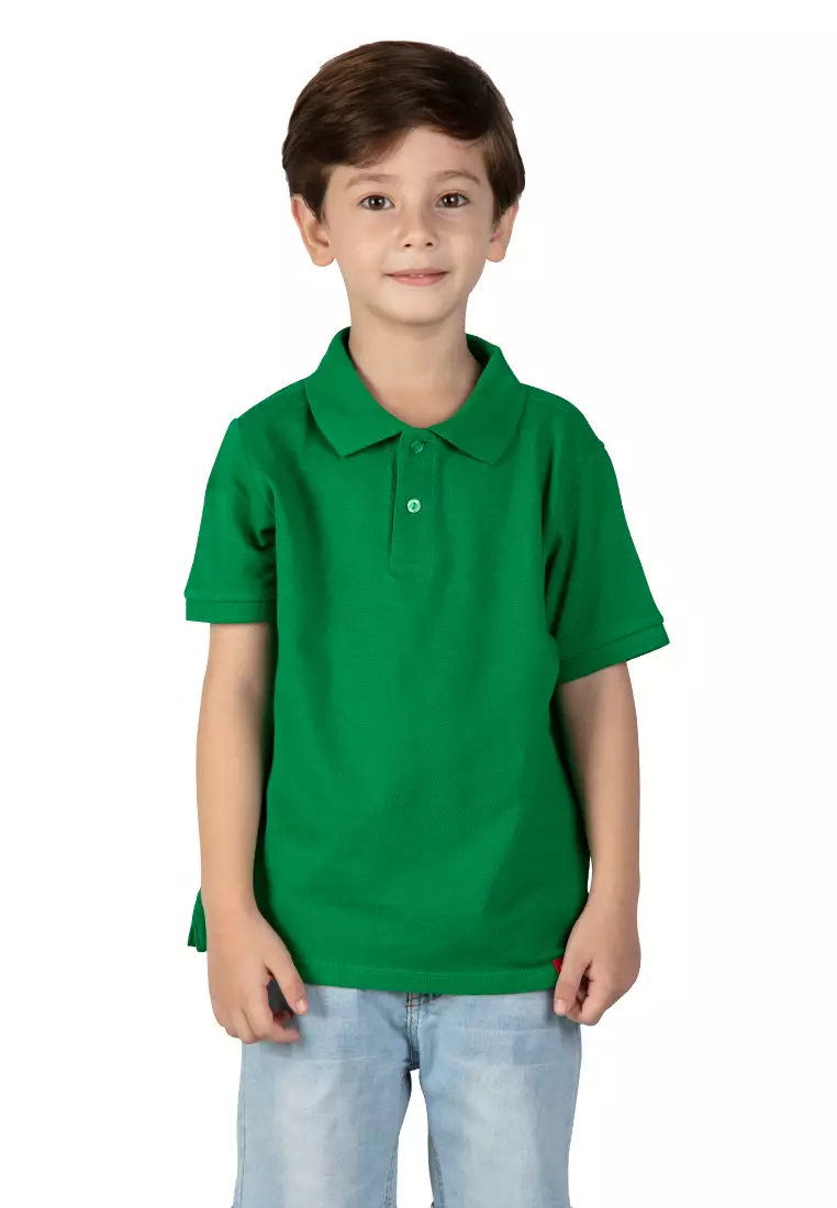 Kids green polo shirt hotsell