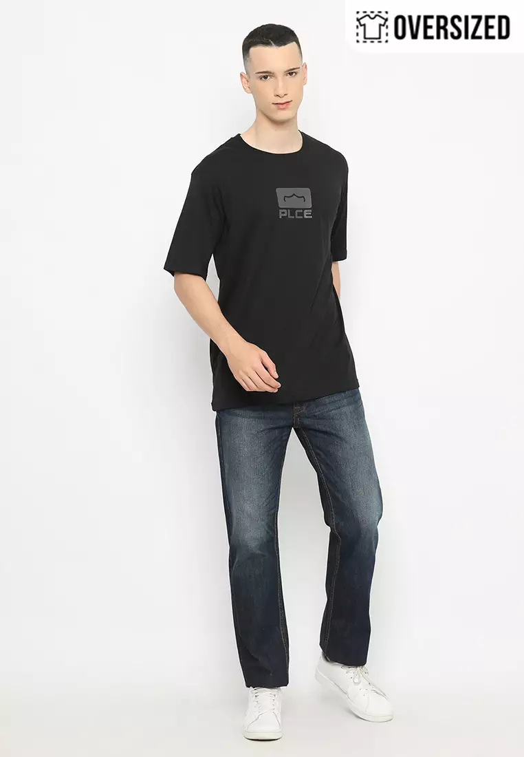 POLICE T-Shirt Cotton Combed Oversized Pria 2079180201