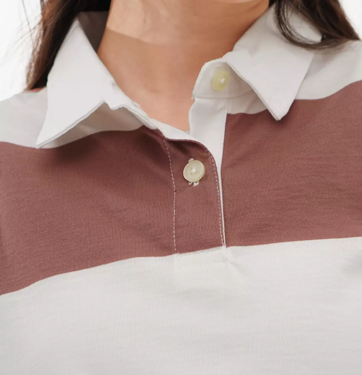 Matsuda Polo Rugby Crop top katun Emika Rosedawn