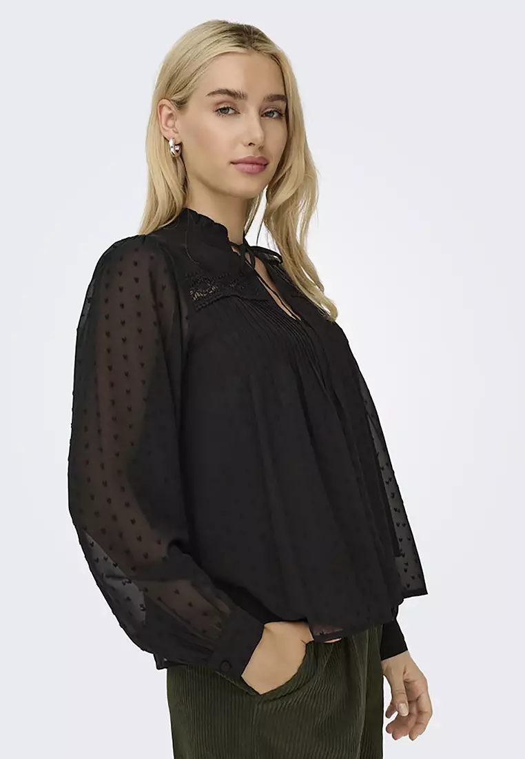 Long Sleeves Woven Top