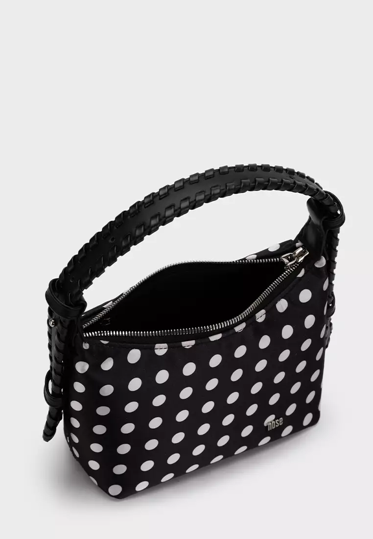 ADJUSTABLE STRAP TOTE BAG WITH WOVEN HANDLE