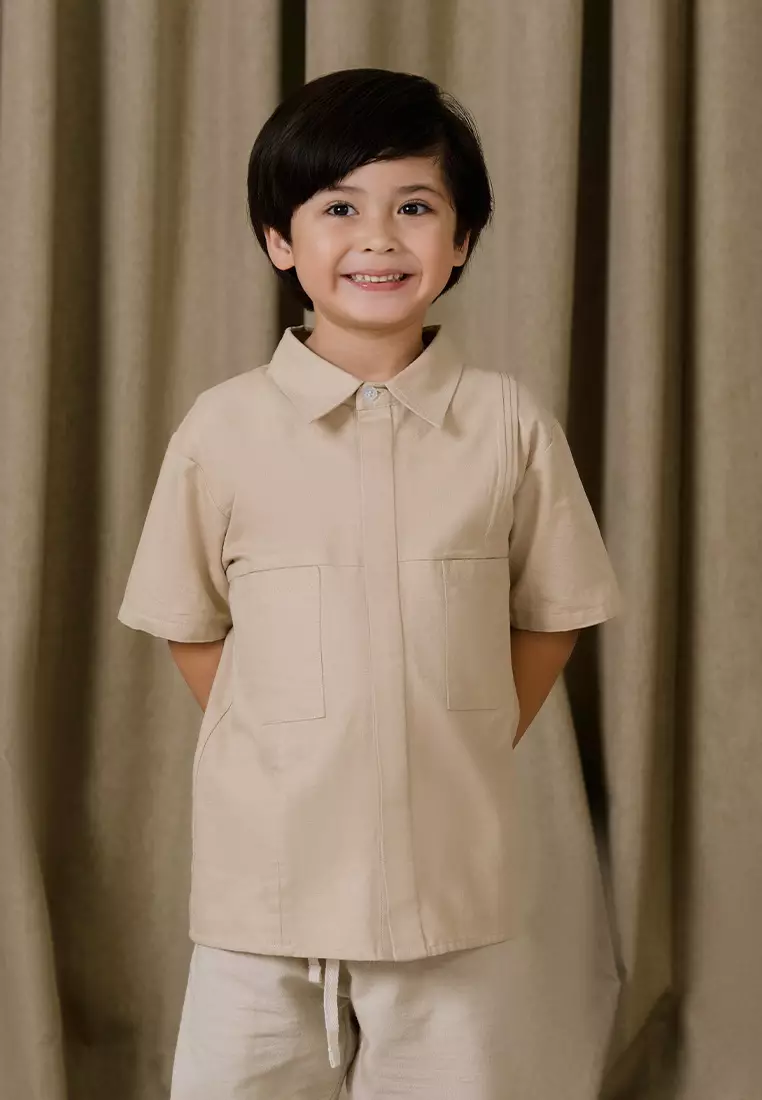 Jenna and Kaia - Velkerie Top Butter Cream - Baju Anak Laki-laki