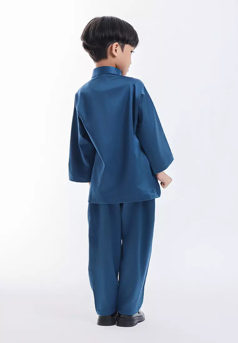 Alain Delon Baju Melayu Cekak Musang Budak - 19026505-39PoseidonNavy