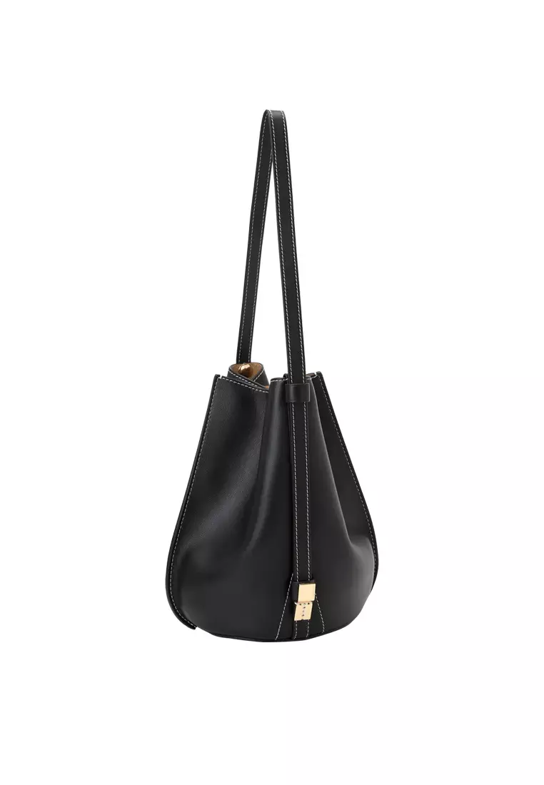 ORUKAMI Flat Hook Convertible Bucket Tote Small - Black