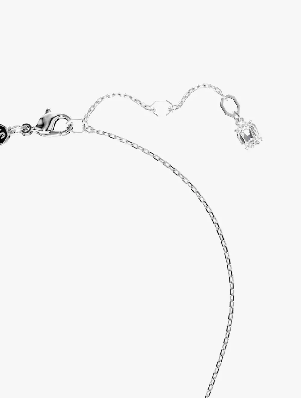 Hyperbola Set, Heart, White, Rhodium Plated - White