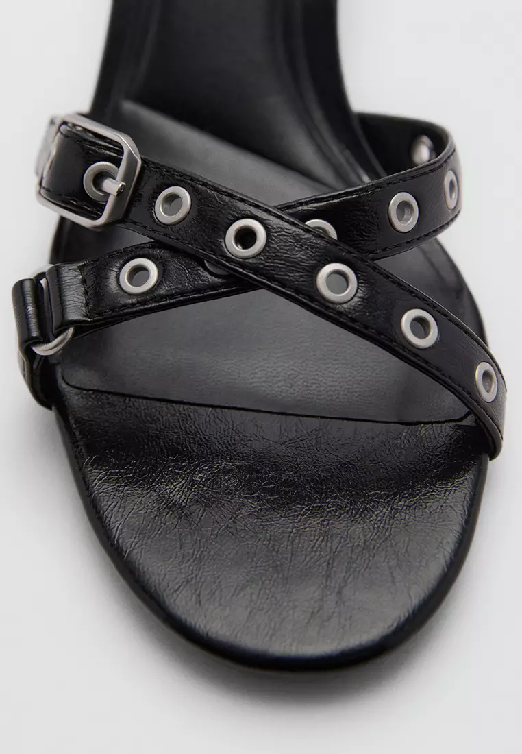 Mango sandals heels clearance